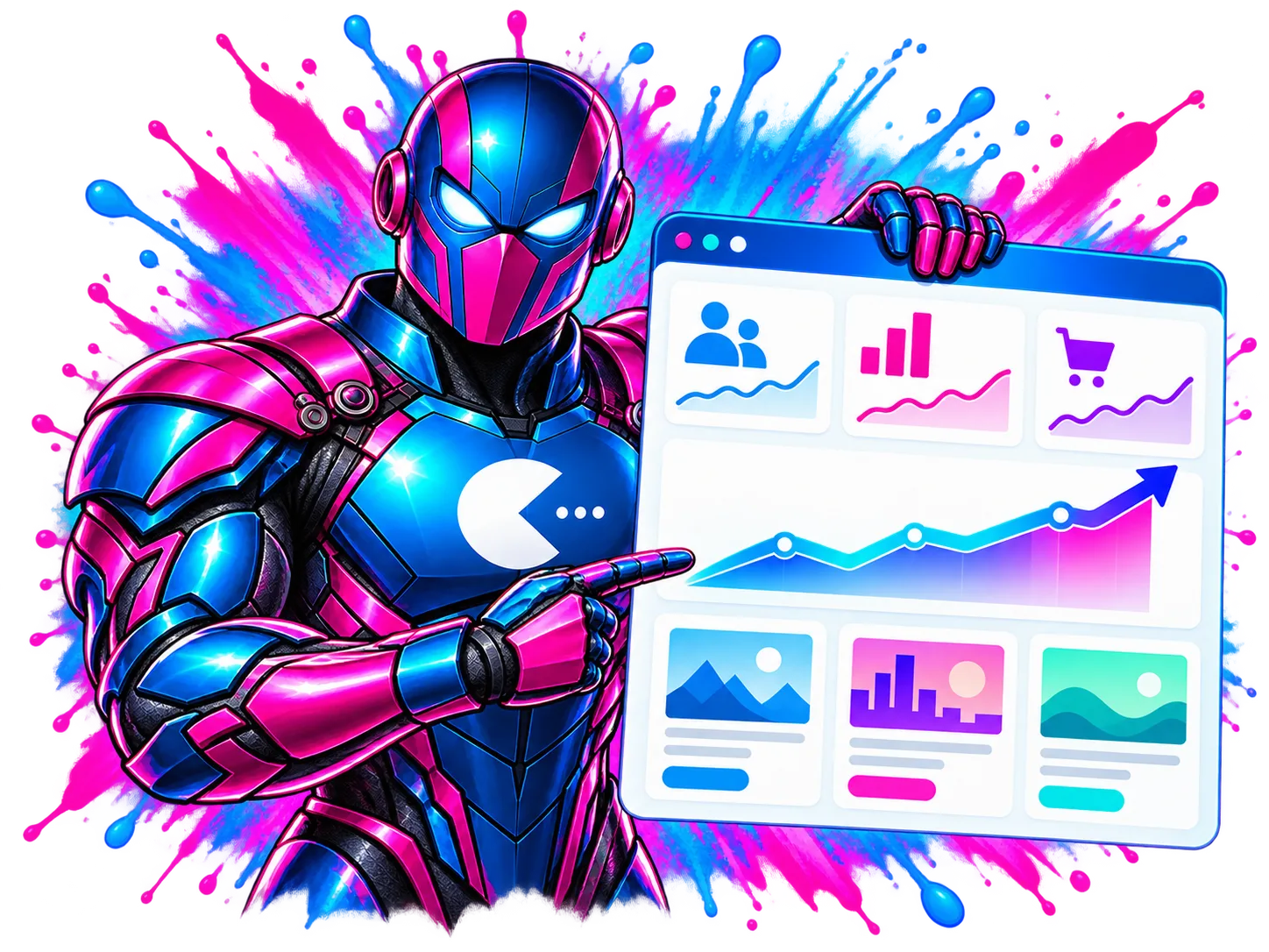 CompEat Analytics heroes presenting a connected analytics dashboard