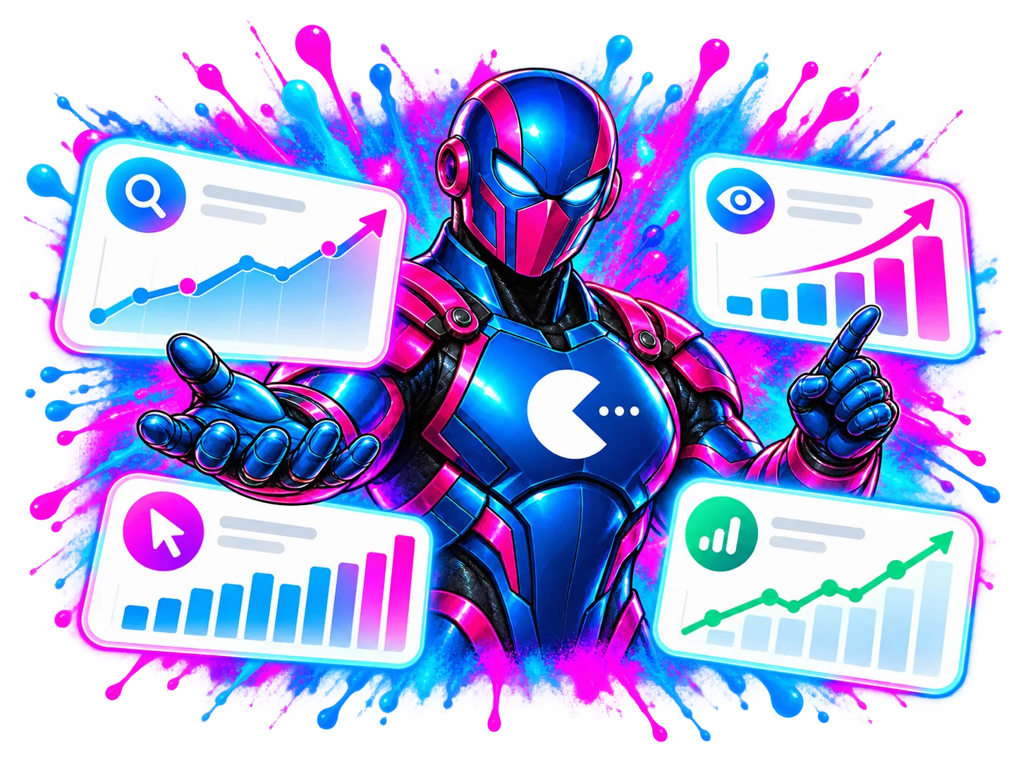 CompEat Analytics heroes presenting a connected analytics dashboard