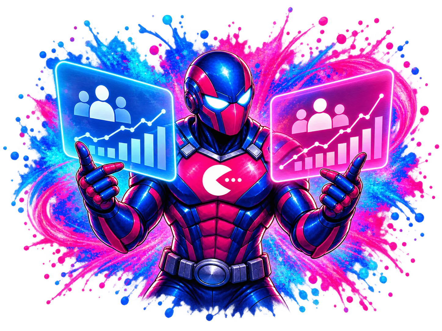 CompEat Analytics heroes presenting a connected analytics dashboard