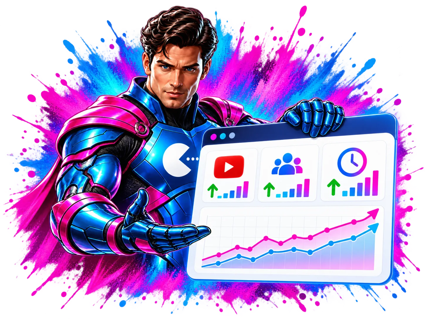 CompEat Analytics heroes presenting a connected analytics dashboard